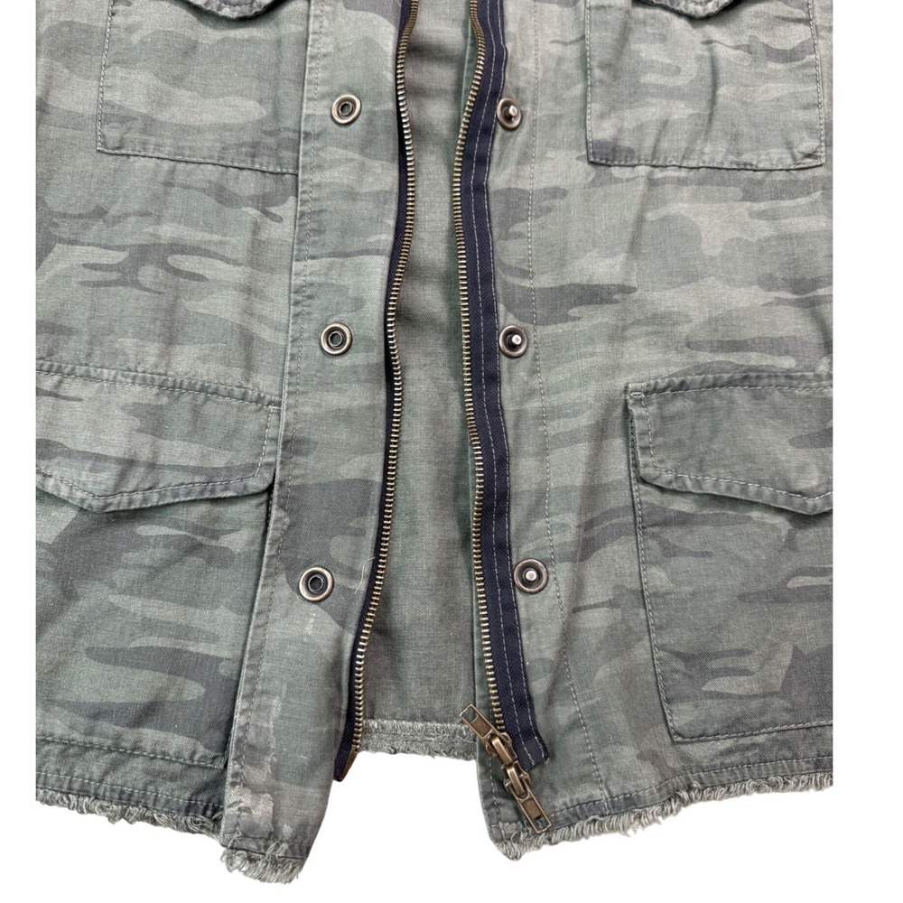 Sanctuary Camo Utility Jacket Button Zip Pockets … - image 8